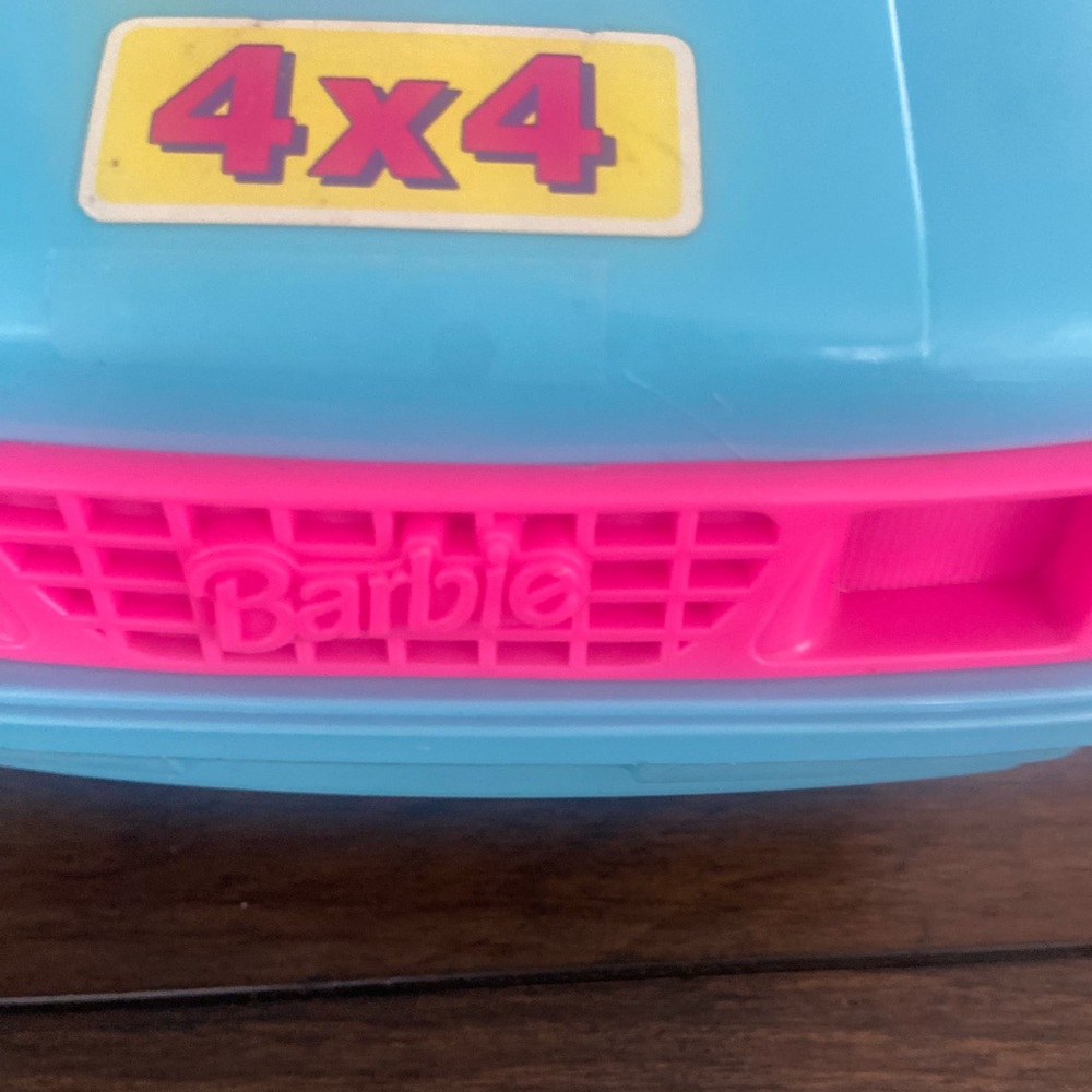 Vtg 1994 Barbie Jeep 4x4 Beach Cruiser Dune Buggy Blue Pink Truck Vehicle Car - Picture 10 of 14